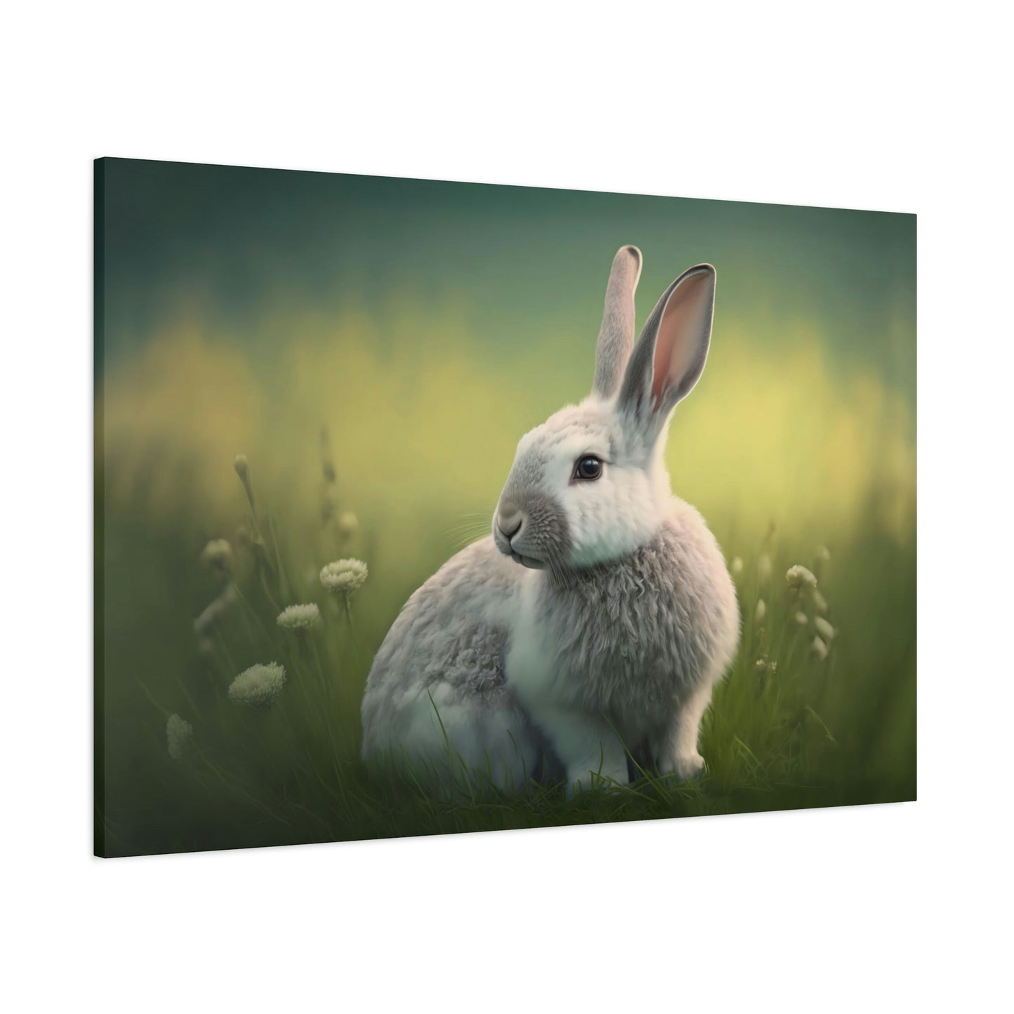 Rabbit in the Field - Matte Canvas, Stretched, 1.25"