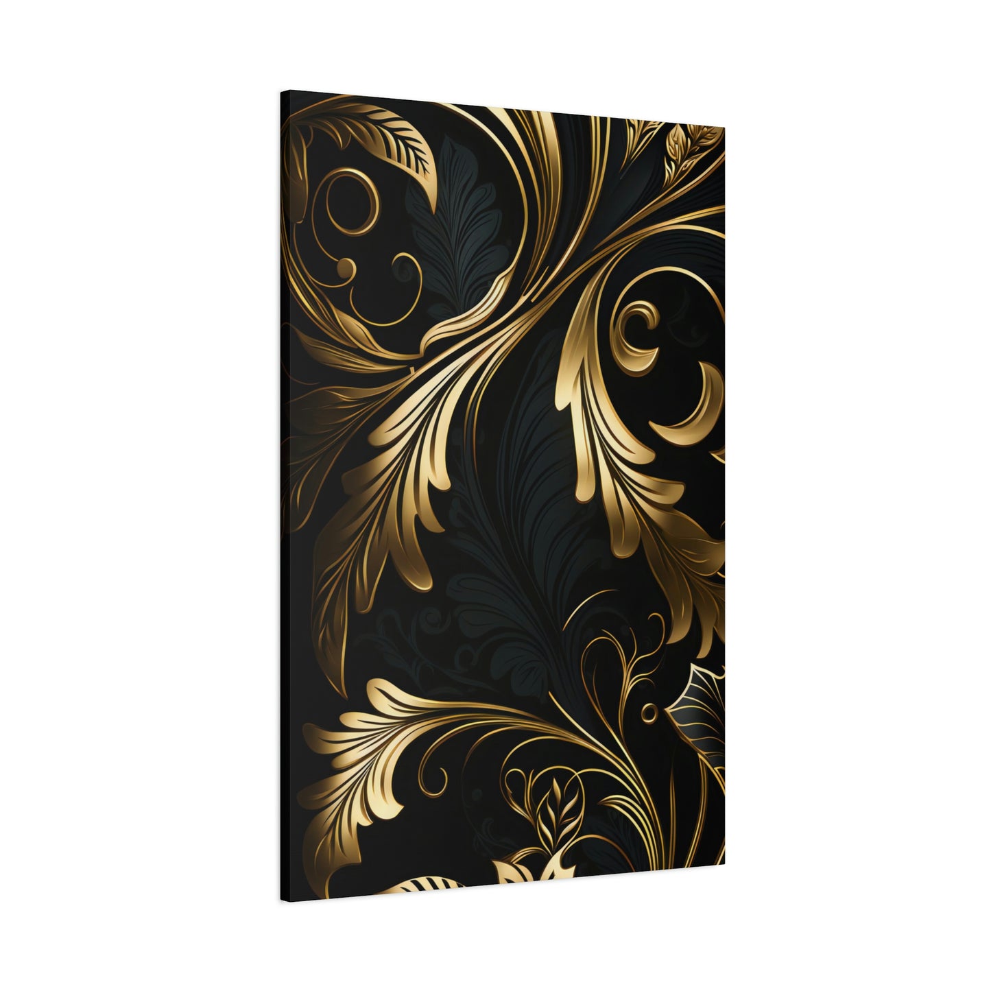 Golden Odyssey on Black - Matte Canvas, Stretched, 1.25"