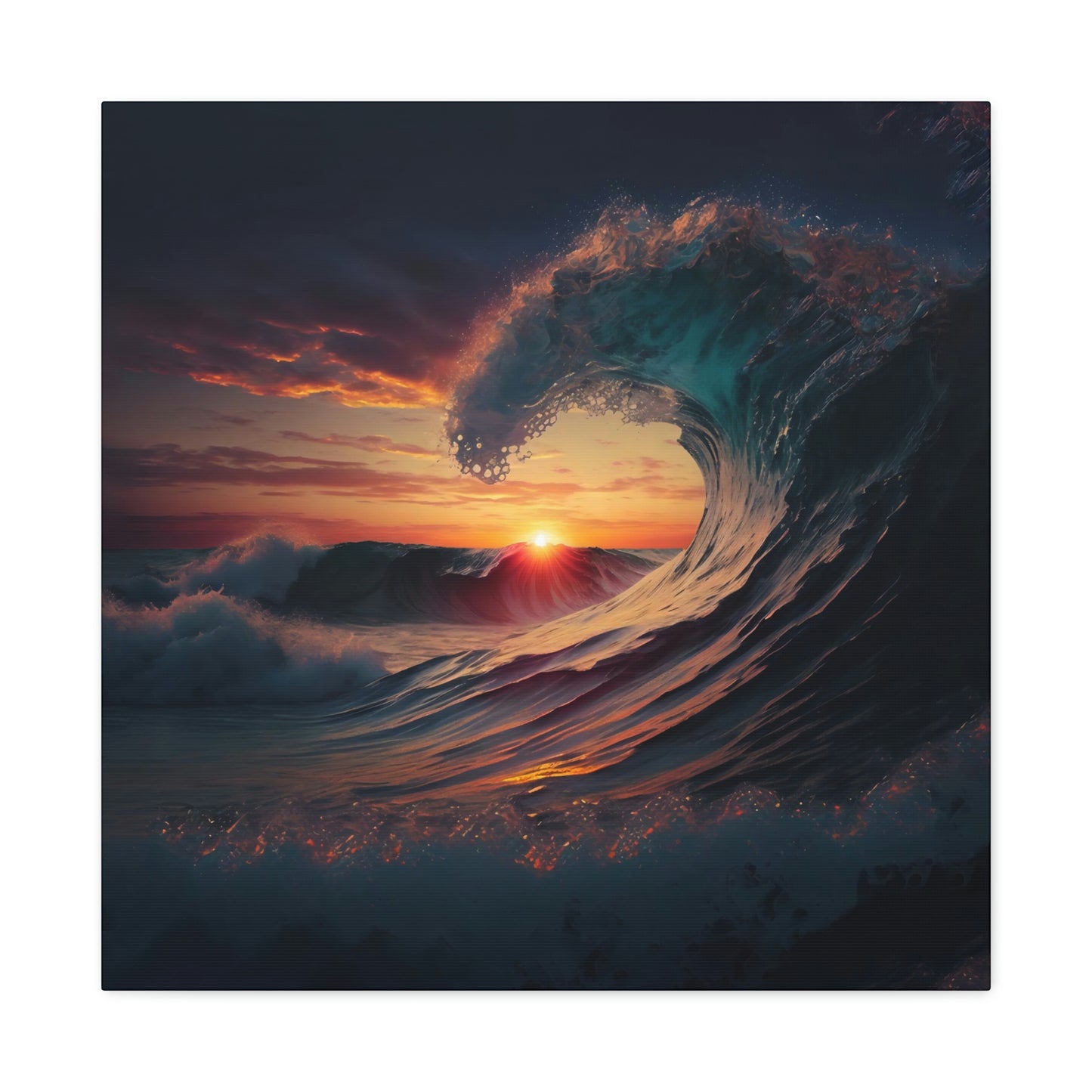 Sunset Waves - Matte Canvas, Stretched, 1.25"