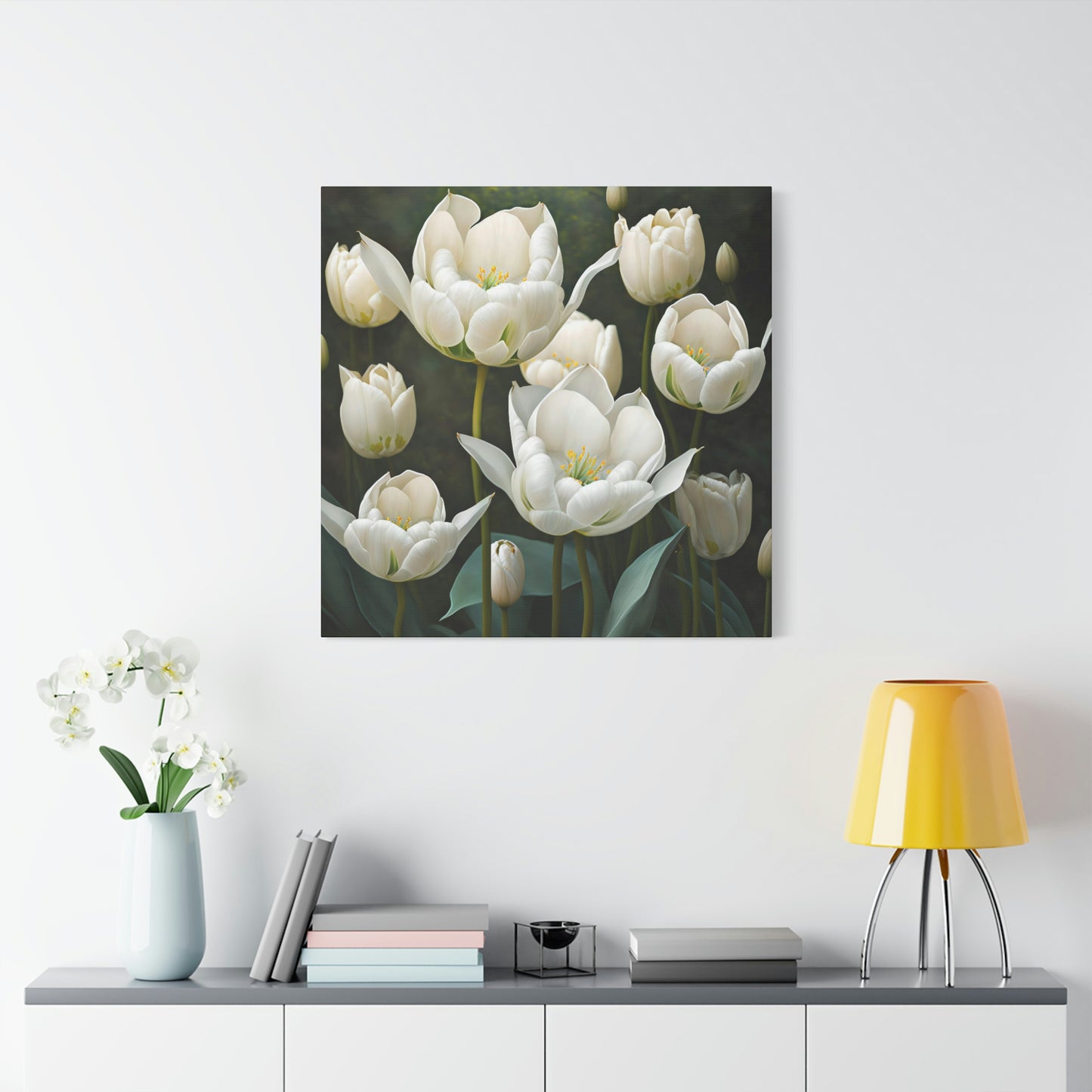 White Tulips - Matte Canvas, Stretched, 1.25"
