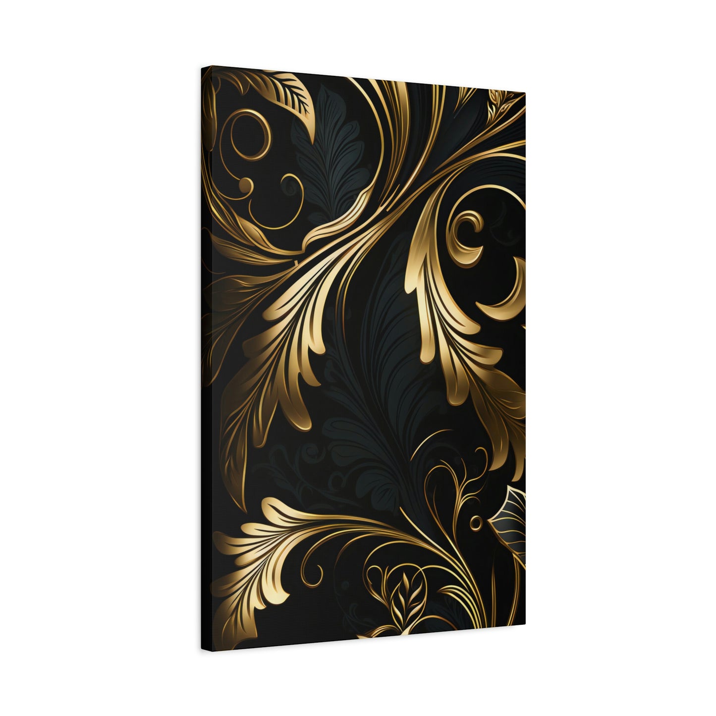 Golden Odyssey on Black - Matte Canvas, Stretched, 1.25"