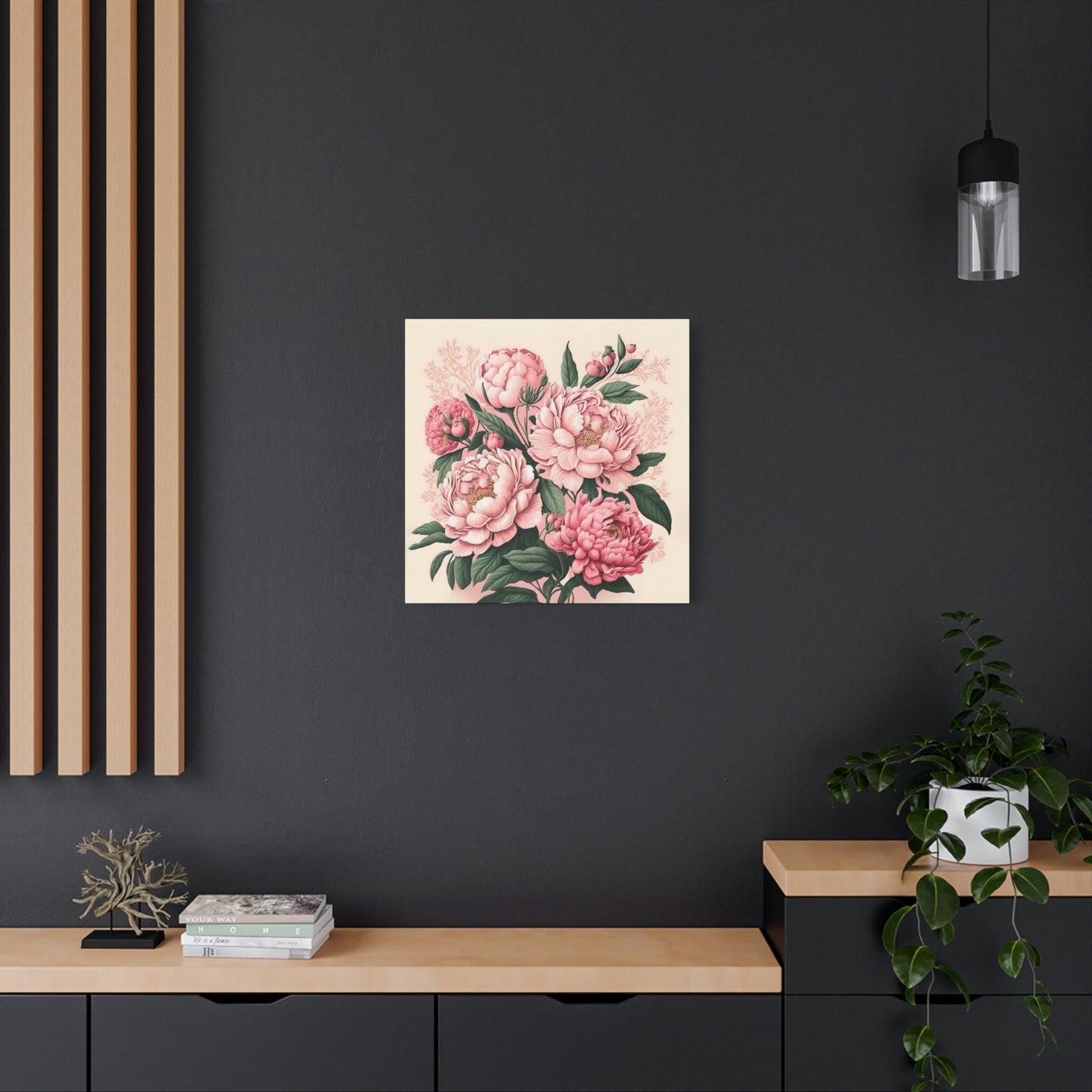 Pink Peony - Matte Canvas, Stretched, 1.25"