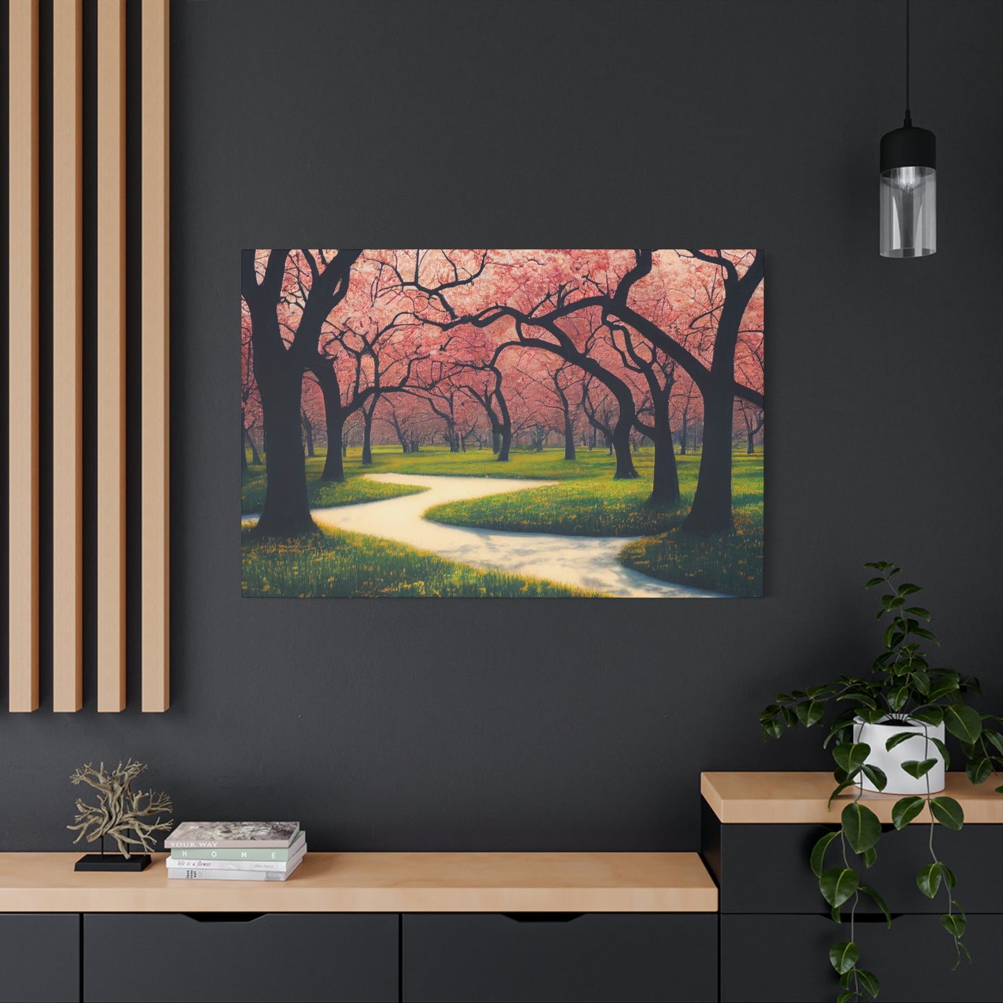 Cherry Garden in Spring - Matte Canvas, Stretched, 1.25"