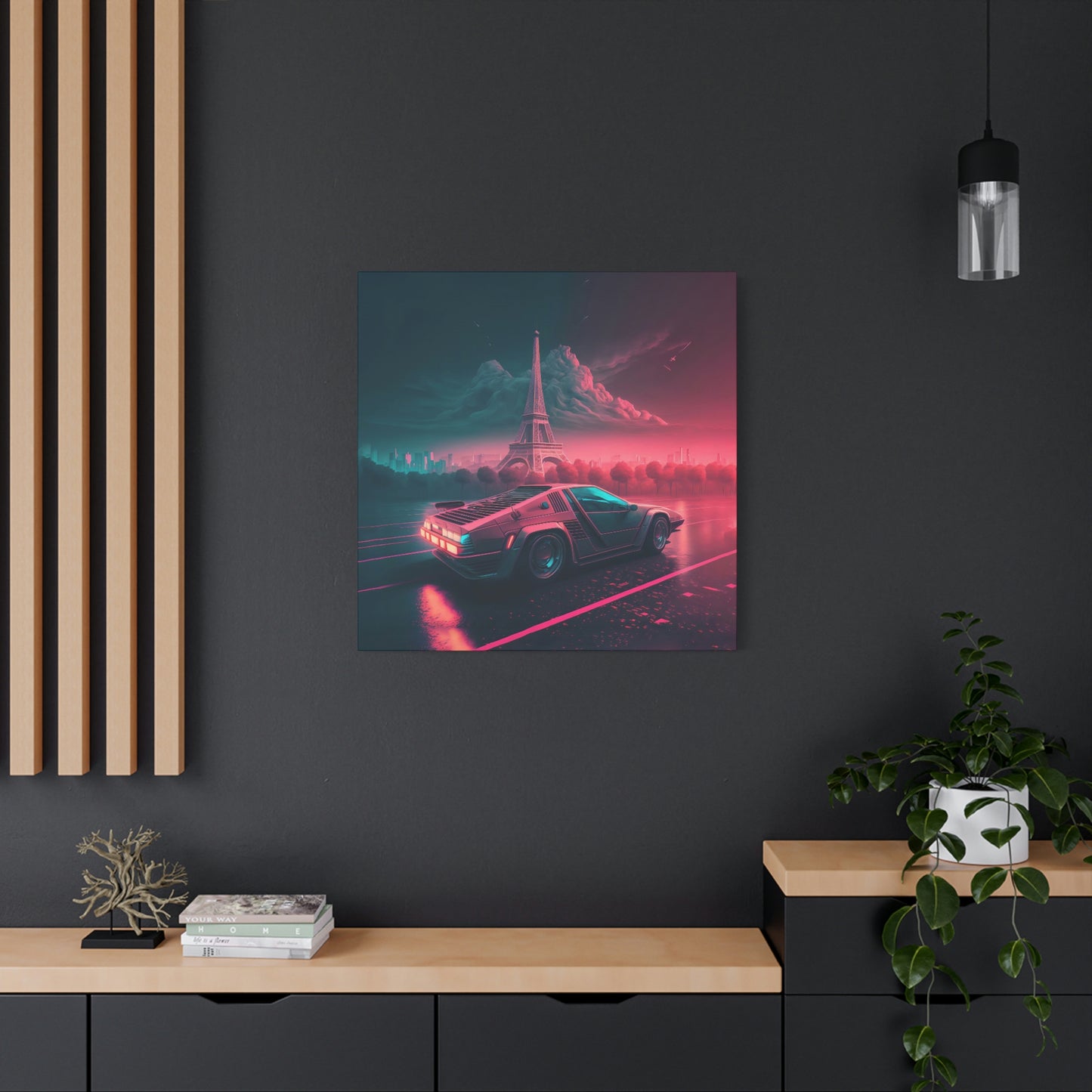 Neon Autoroute - Matte Canvas, Stretched, 1.25"
