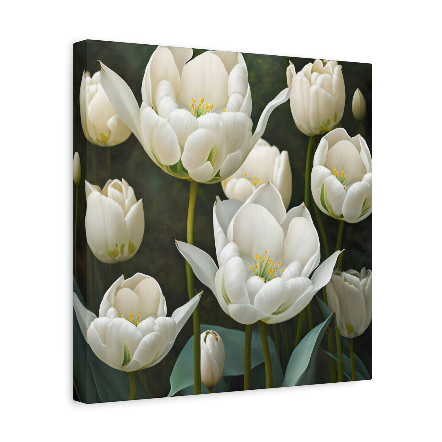 White Tulips - Matte Canvas, Stretched, 1.25"