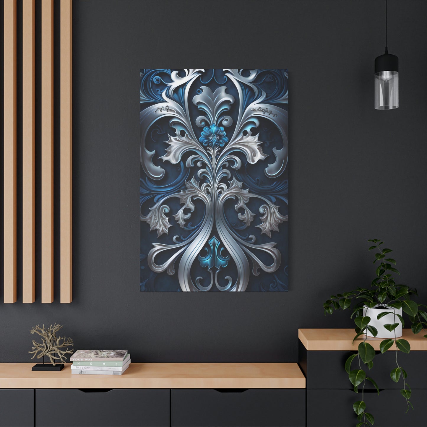 Midnight Silver Luster - Matte Canvas, Stretched, 1.25"
