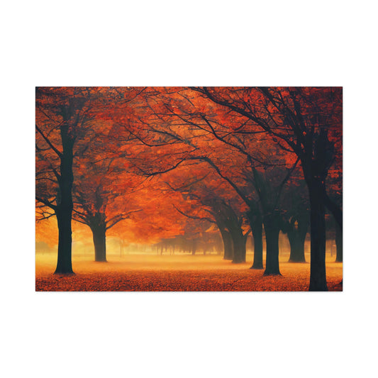 Park Alley in Fall - Matte Canvas, Stretched, 1.25"