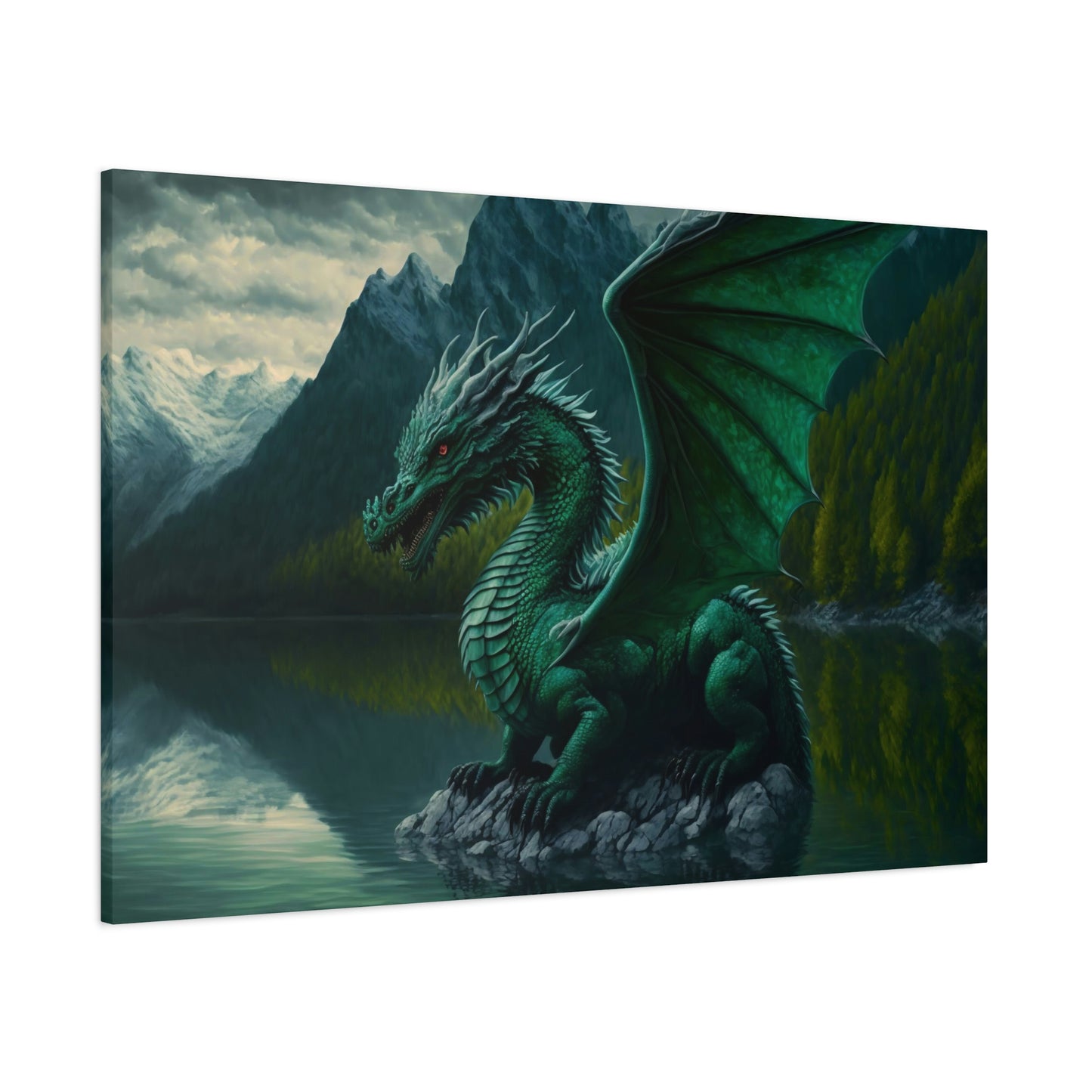 Green Dragon's Lake - Matte Canvas, Stretched, 1.25"