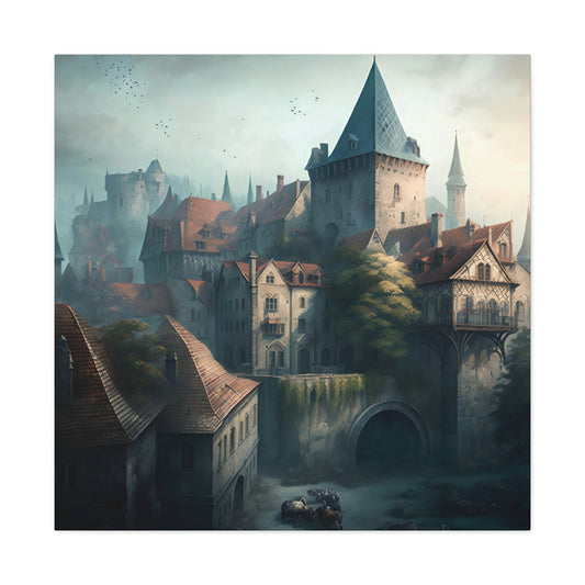 Castle Townscape - Matte Canvas, Stretched, 1.25"