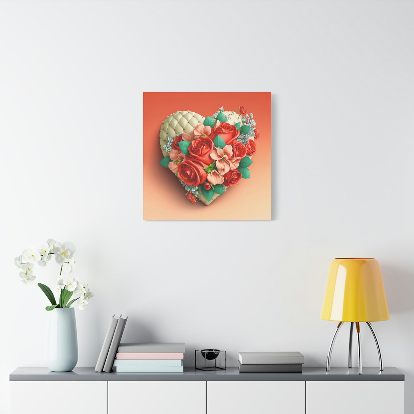 White Heart - Matte Canvas, Stretched, 1.25"