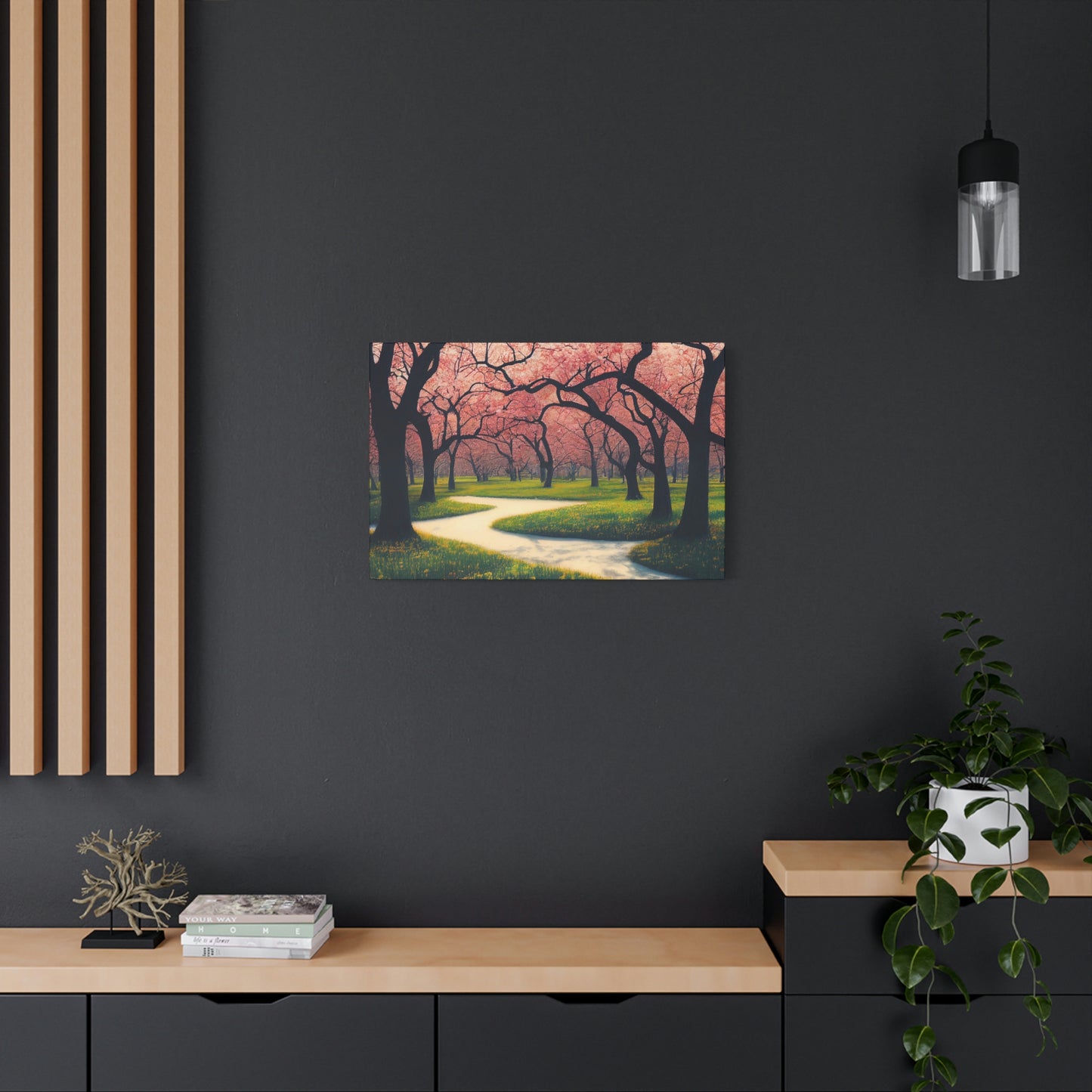 Cherry Garden in Spring - Matte Canvas, Stretched, 1.25"