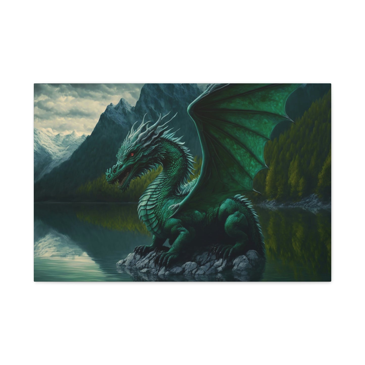 Green Dragon's Lake - Matte Canvas, Stretched, 1.25"