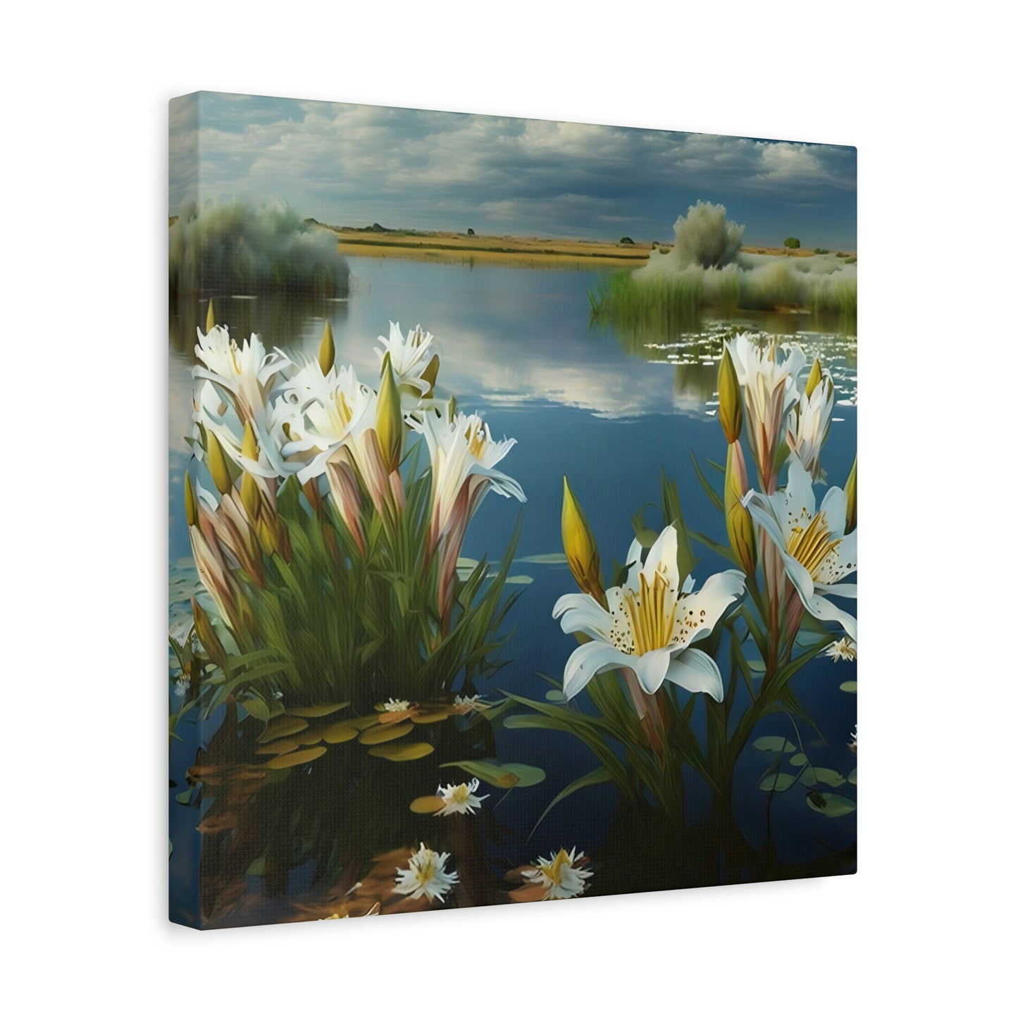 Lilies on a Lake - Matte Canvas, Stretched, 1.25"