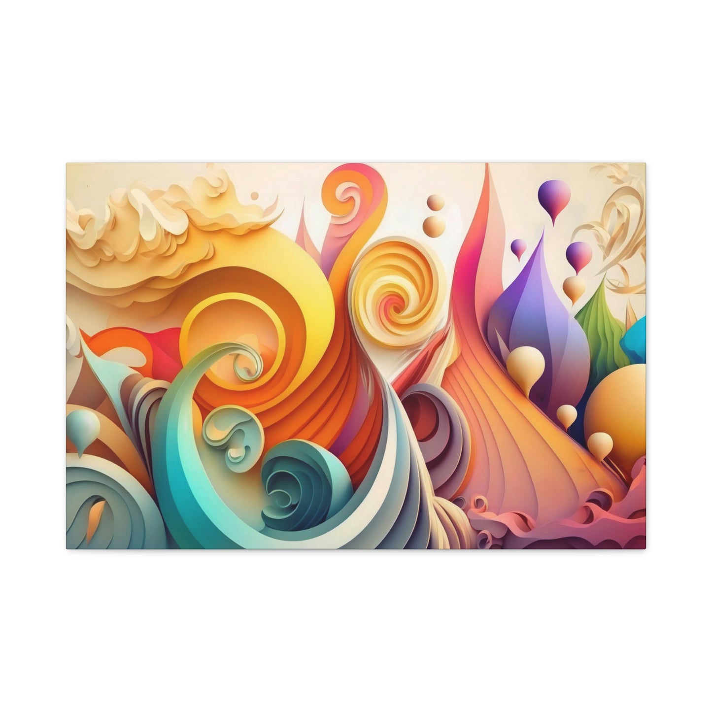 Bright Color Swirls - Matte Canvas, Stretched, 1.25"