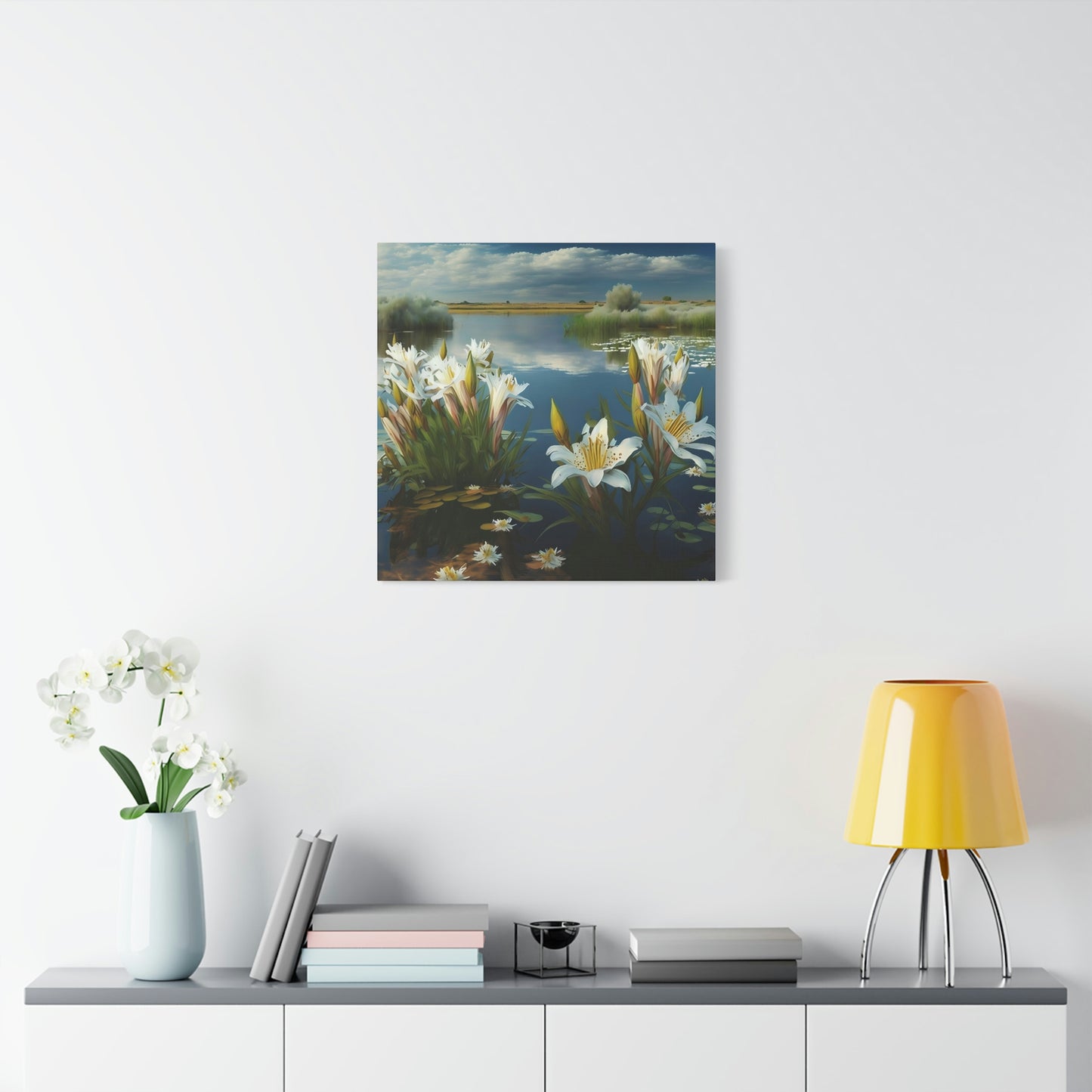 Lilies on a Lake - Matte Canvas, Stretched, 1.25"