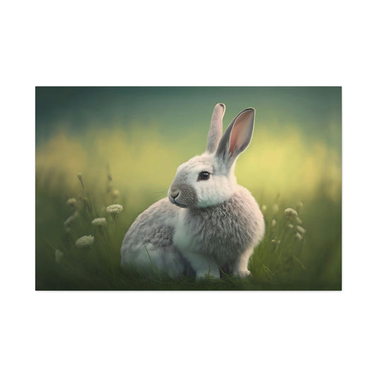 Rabbit in the Field - Matte Canvas, Stretched, 1.25"