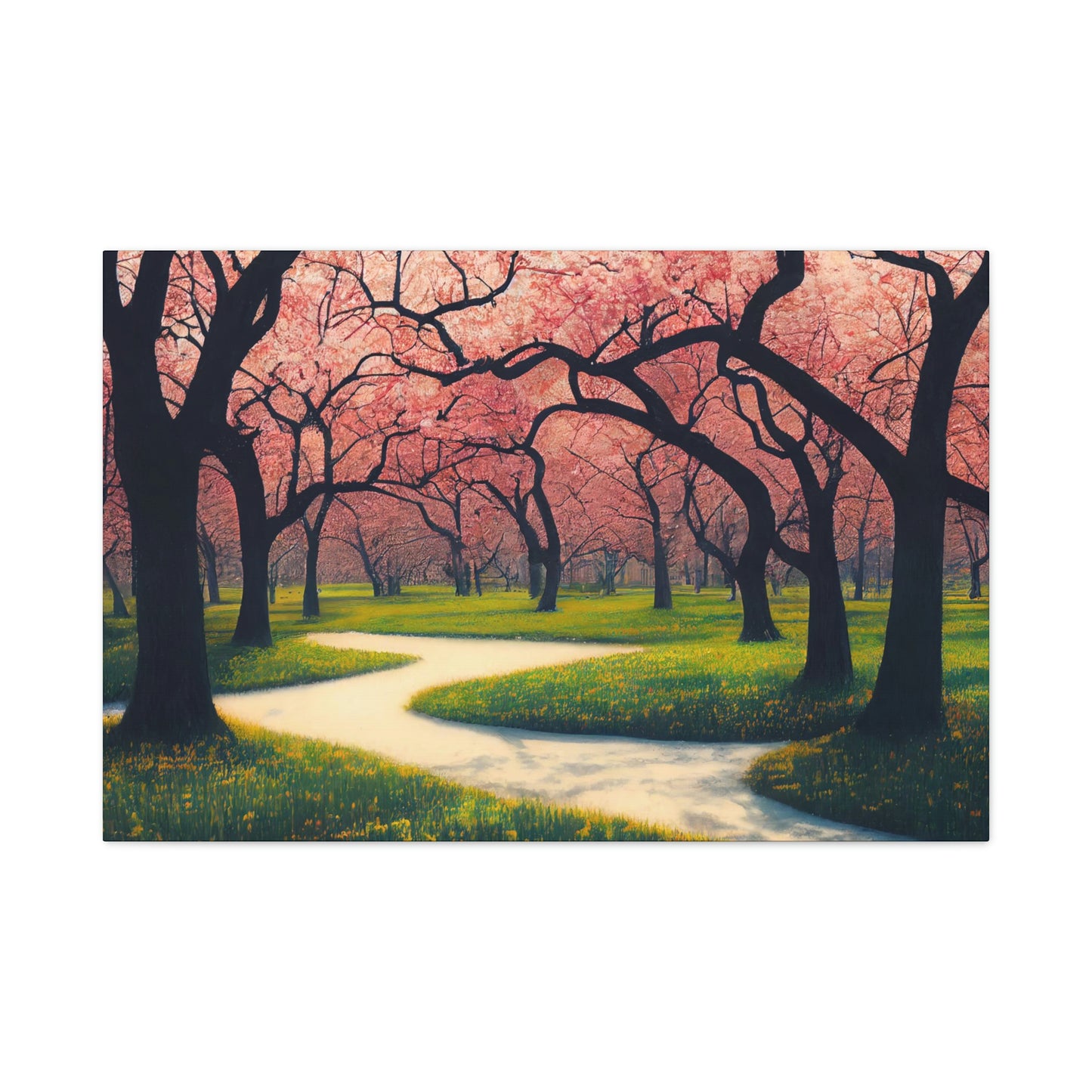 Cherry Garden in Spring - Matte Canvas, Stretched, 1.25"