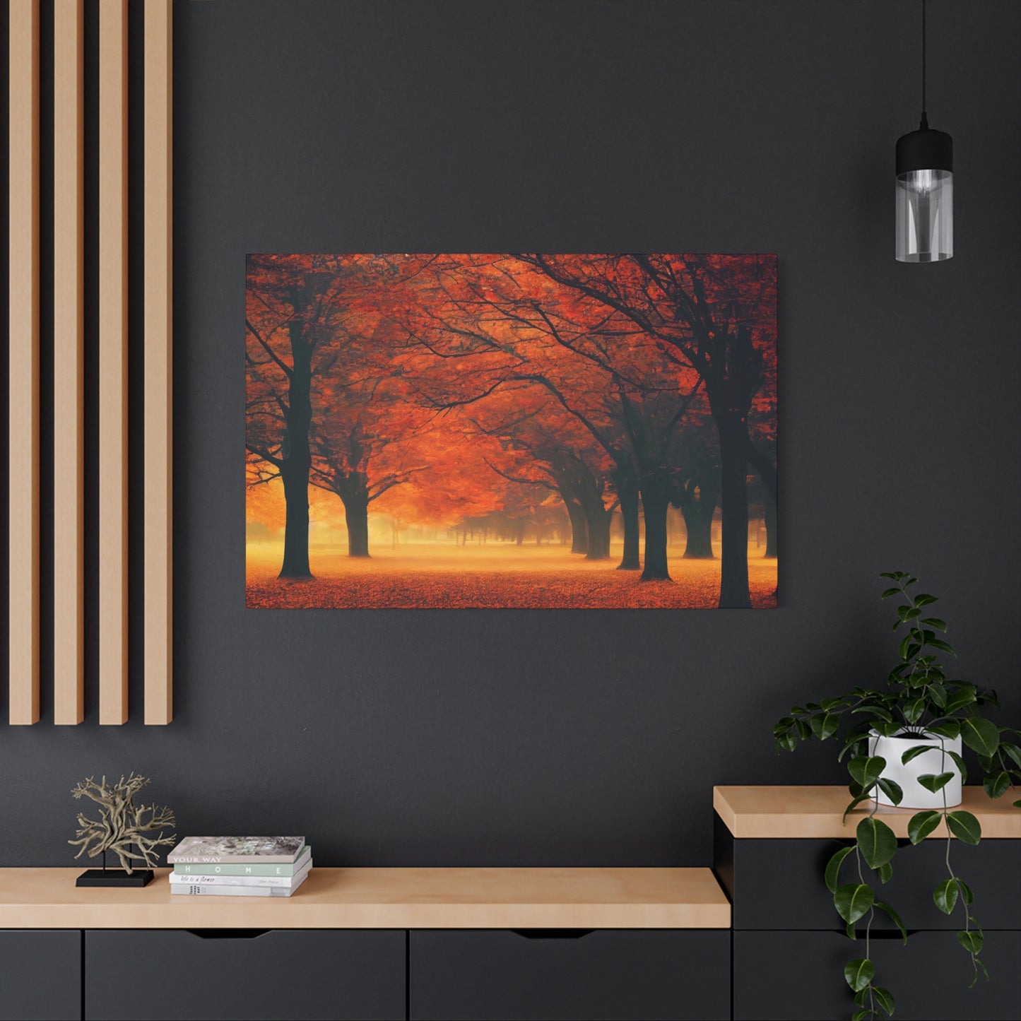 Park Alley in Fall - Matte Canvas, Stretched, 1.25"