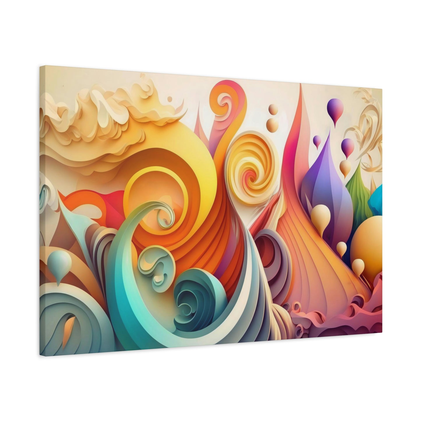 Bright Color Swirls - Matte Canvas, Stretched, 1.25"