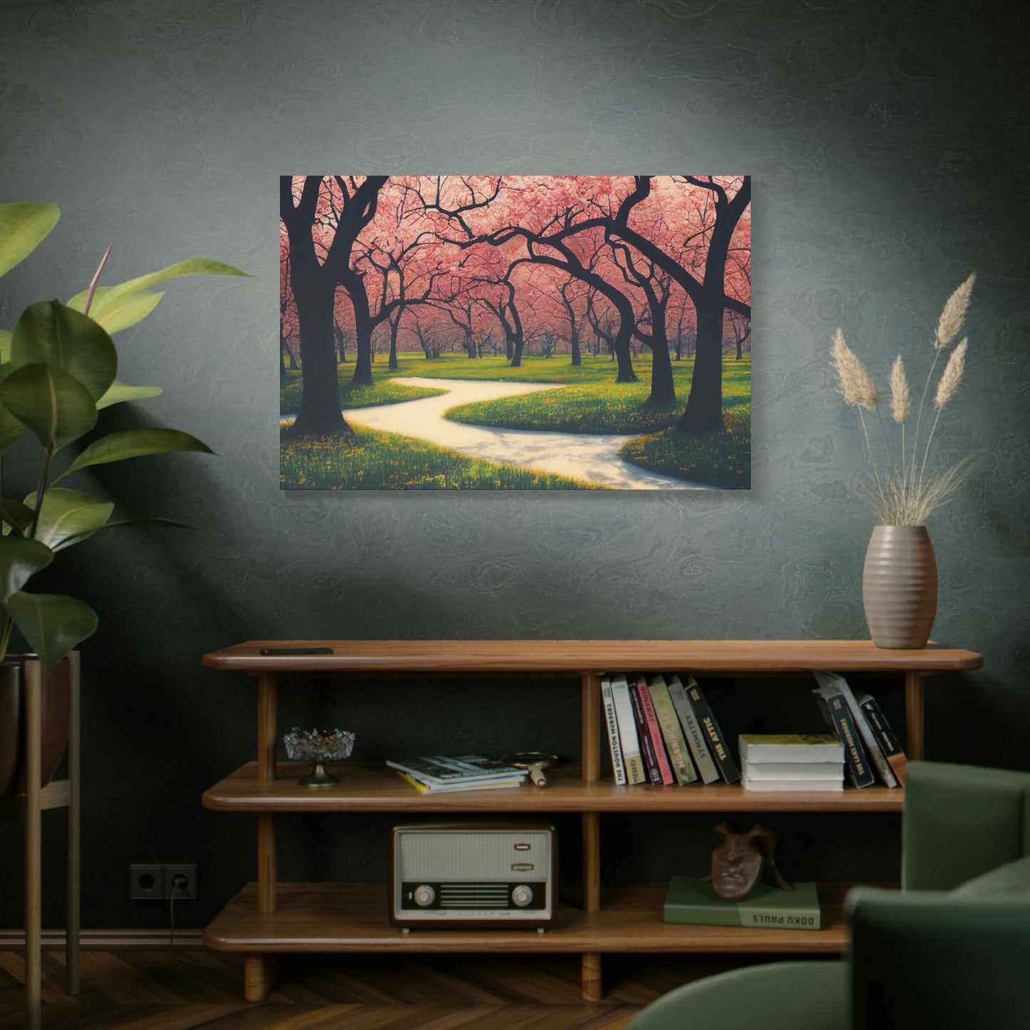 Cherry Garden in Spring - Matte Canvas, Stretched, 1.25"