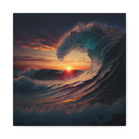 Sunset Waves - Matte Canvas, Stretched, 1.25"