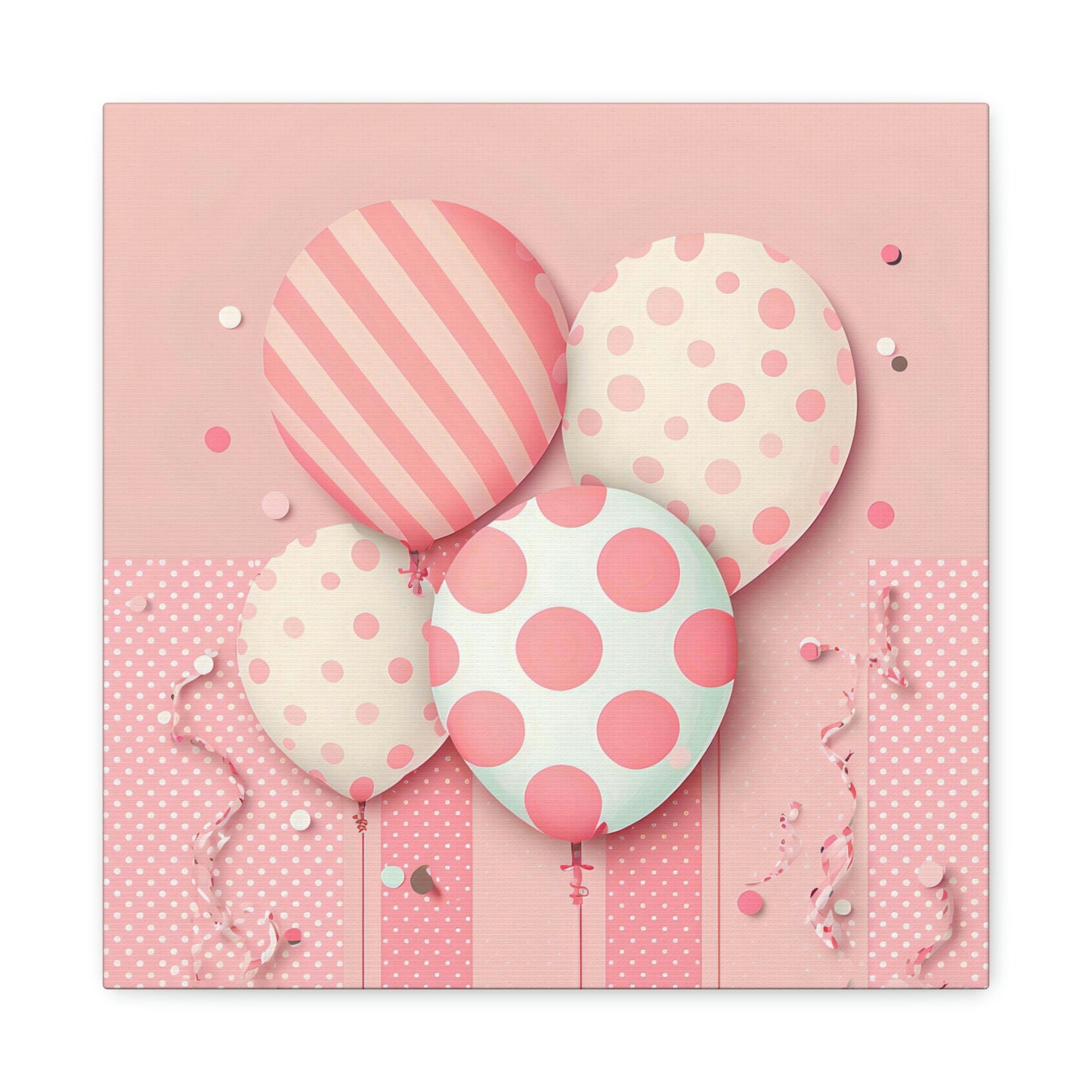Pink Balloon Adventure - Matte Canvas, Stretched, 1.25"