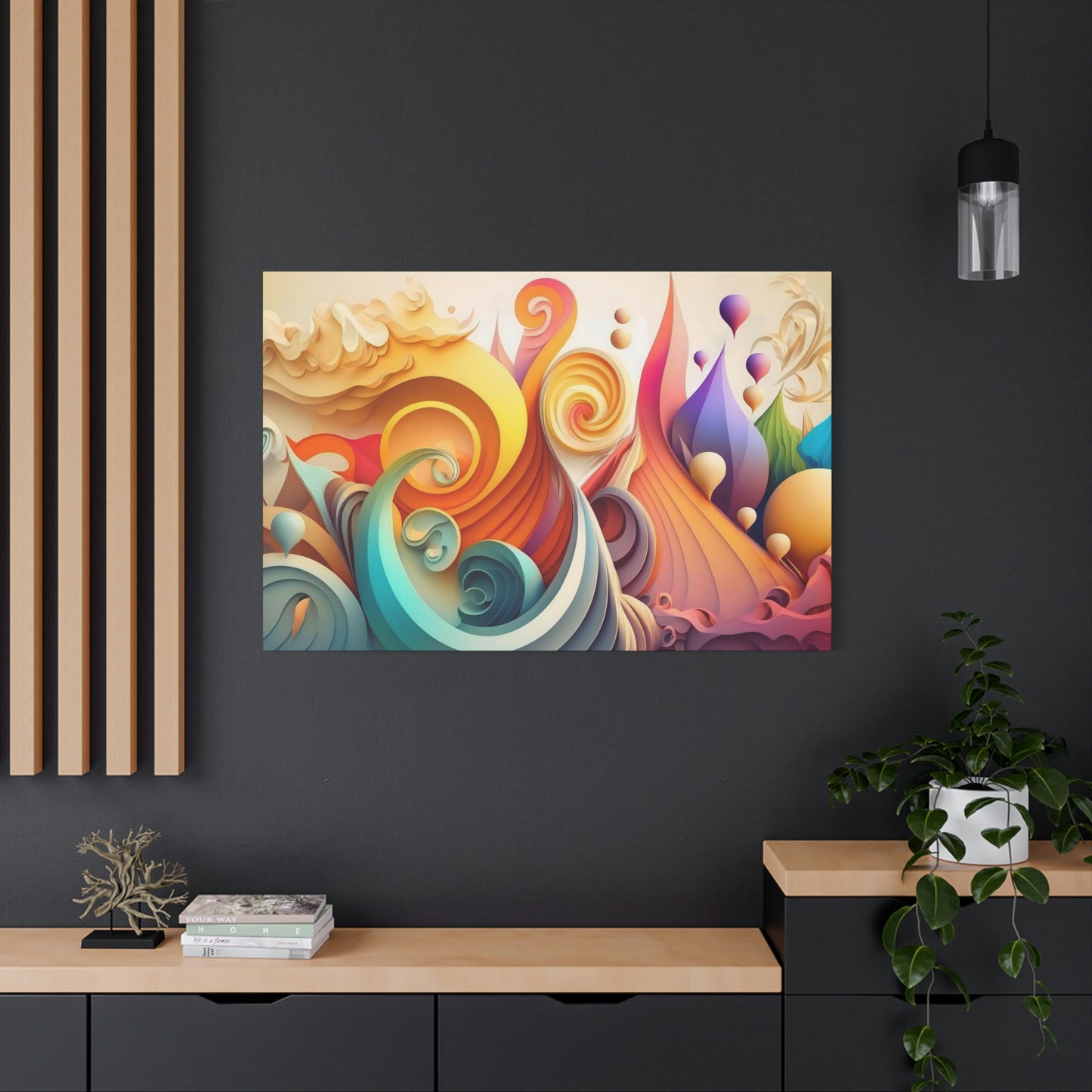 Bright Color Swirls - Matte Canvas, Stretched, 1.25"