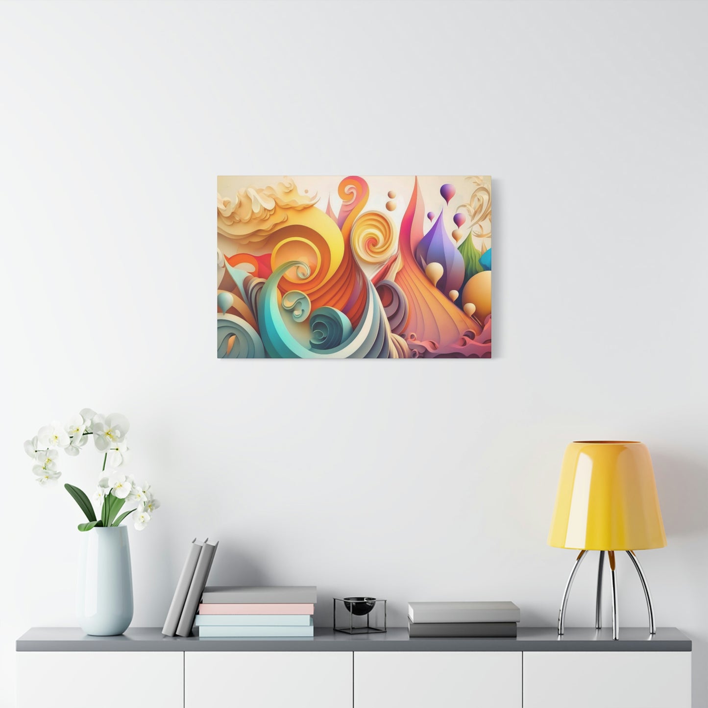 Bright Color Swirls - Matte Canvas, Stretched, 1.25"