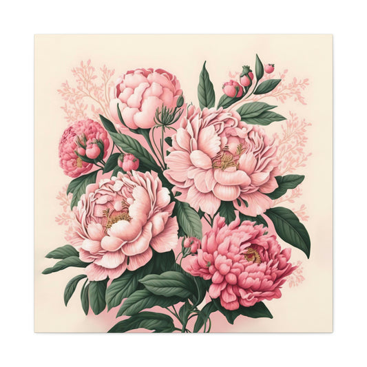 Pink Peony - Matte Canvas, Stretched, 1.25"