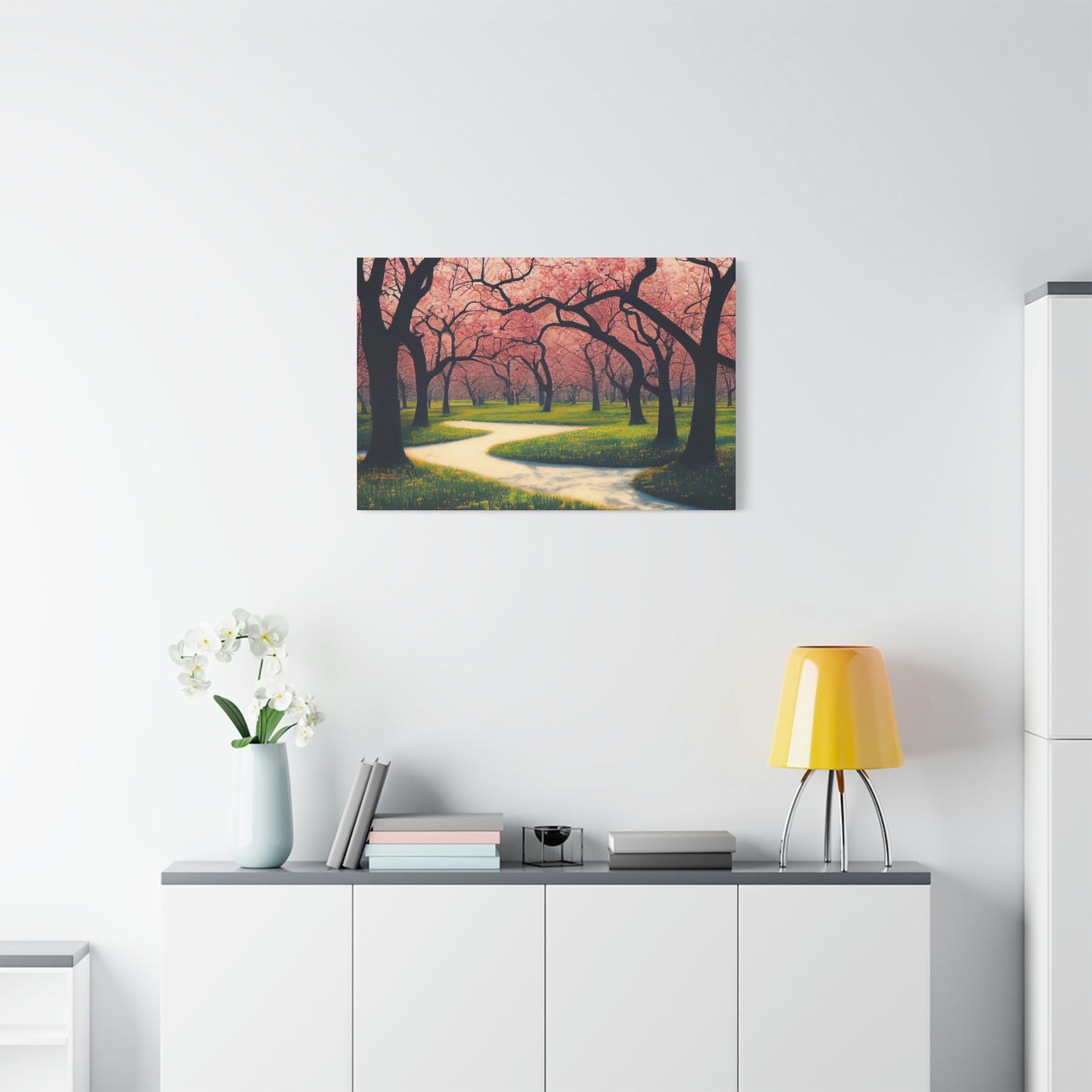 Cherry Garden in Spring - Matte Canvas, Stretched, 1.25"