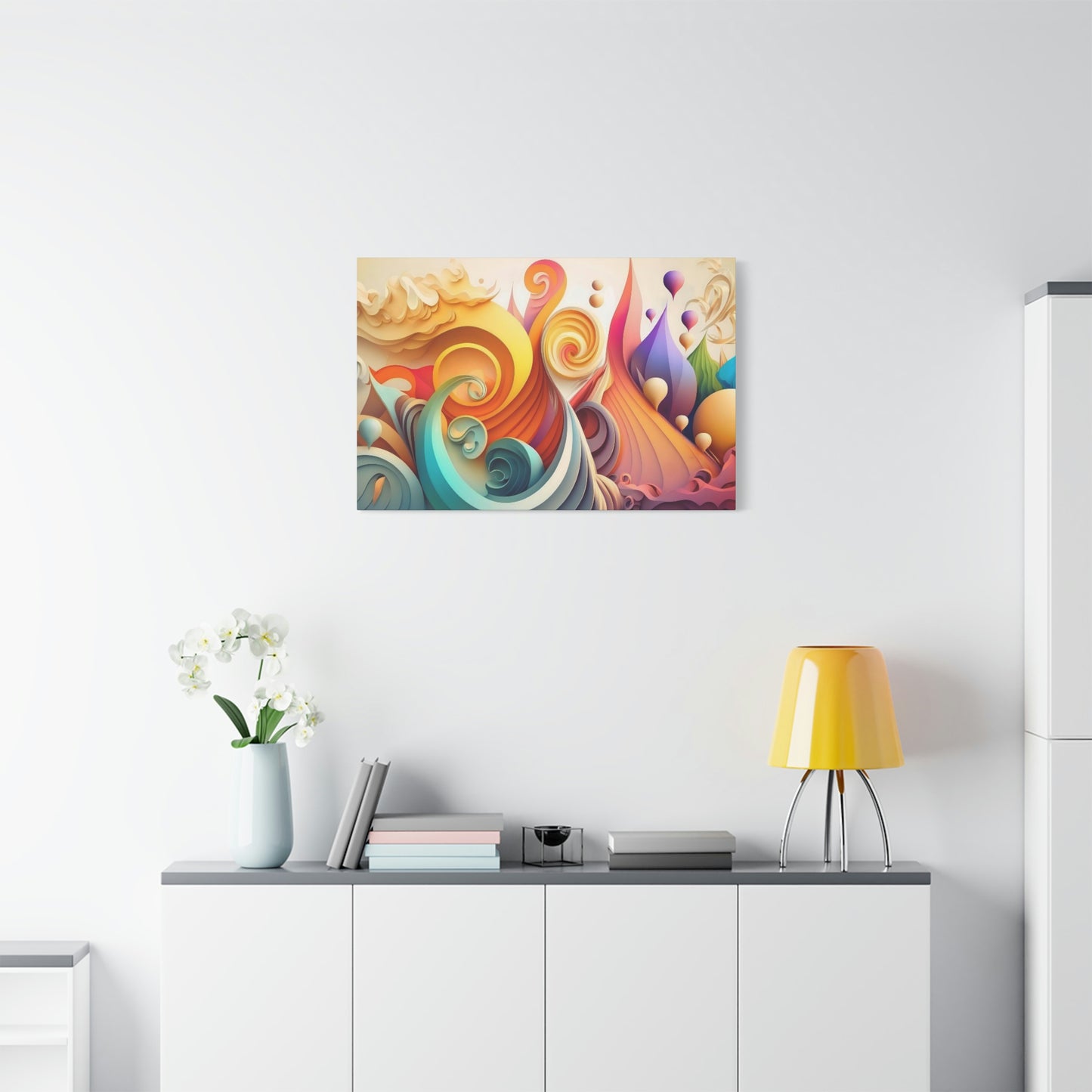 Bright Color Swirls - Matte Canvas, Stretched, 1.25"