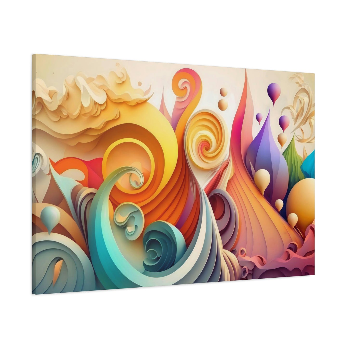 Bright Color Swirls - Matte Canvas, Stretched, 1.25"