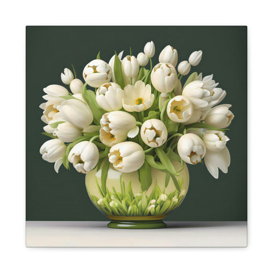 Lovely Tulips in a Vase - Matte Canvas, Stretched, 1.25"
