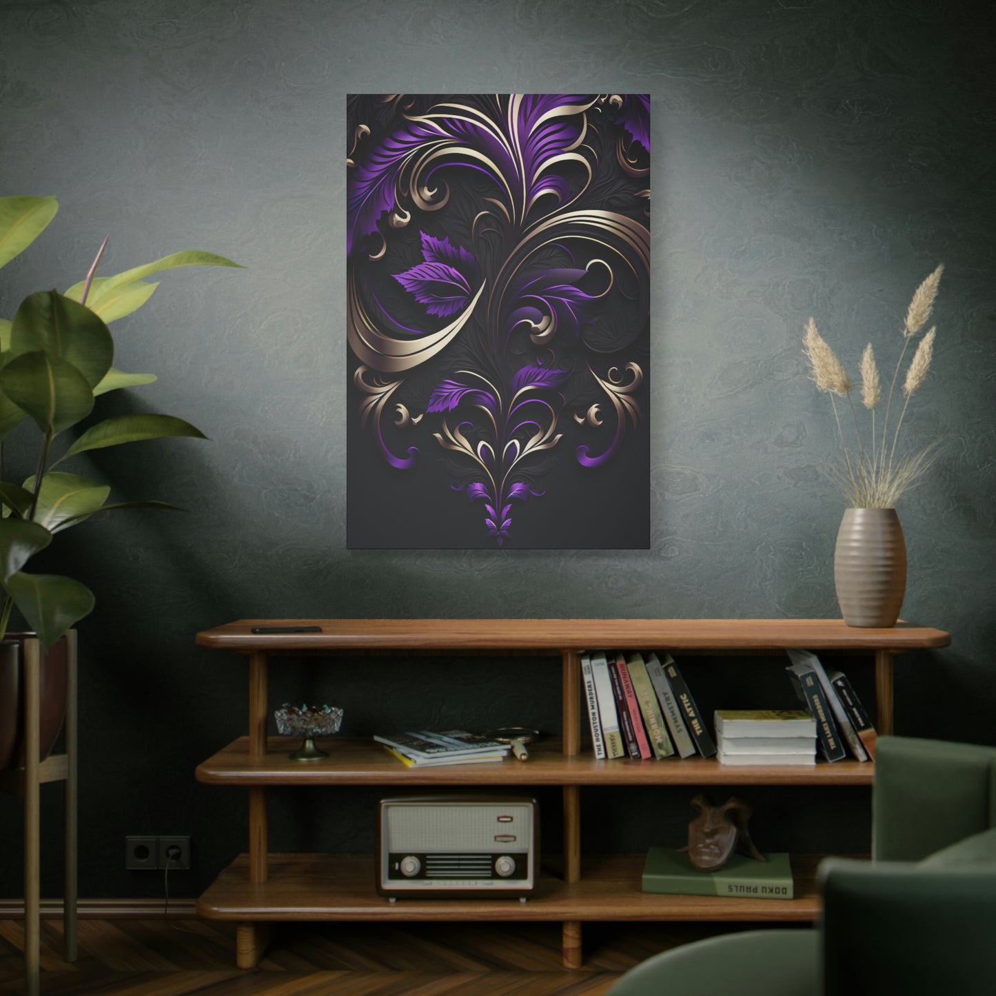 Purple Twilight on Ebony - Matte Canvas, Stretched, 1.25"