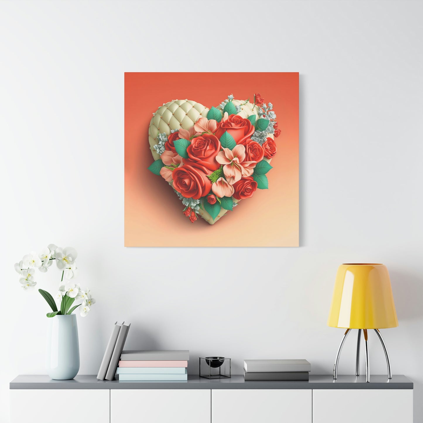 White Heart - Matte Canvas, Stretched, 1.25"