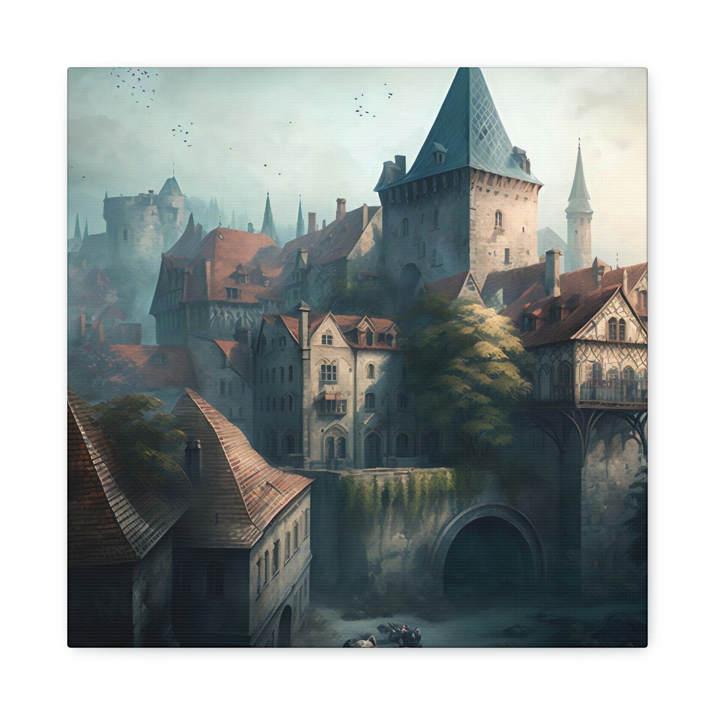Castle Townscape - Matte Canvas, Stretched, 1.25"