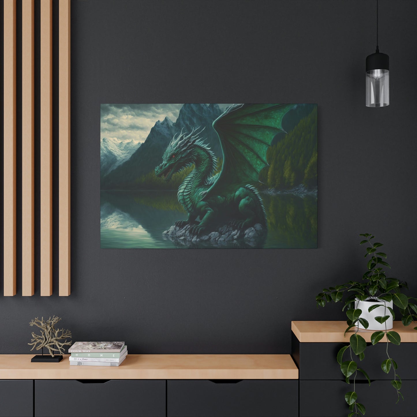 Green Dragon's Lake - Matte Canvas, Stretched, 1.25"