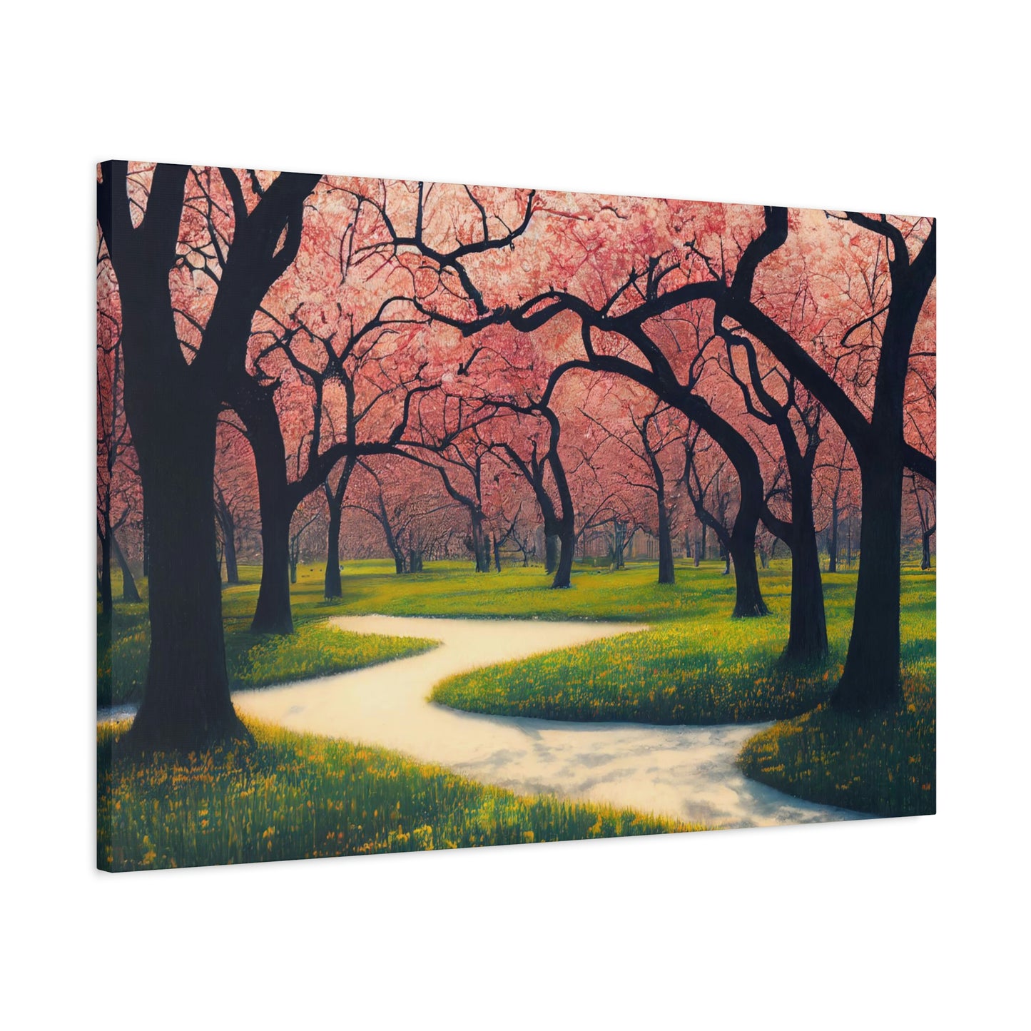 Cherry Garden in Spring - Matte Canvas, Stretched, 1.25"