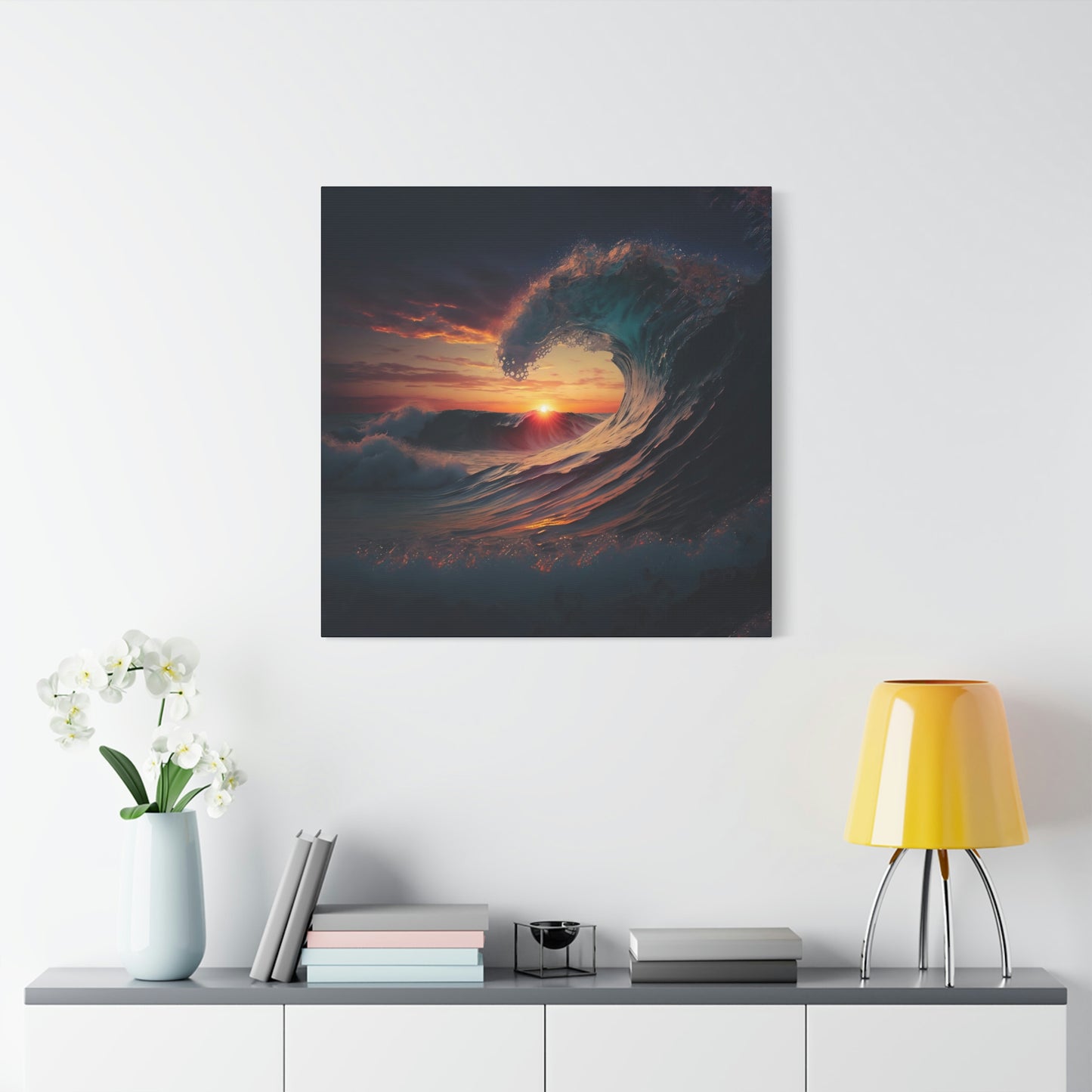 Sunset Waves - Matte Canvas, Stretched, 1.25"
